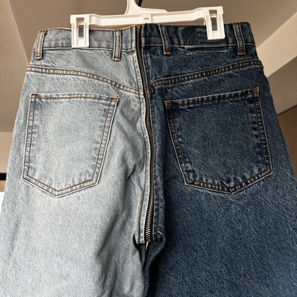 Revice Denim Yin Yang Two Tone Crop Jeans Size 28 - Picture 7 of 16